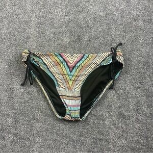 HOBIE Women’s Tie Side Aztec Multi Color Print Bikini Swim Suit Bottoms size: S